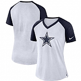 Women Dallas Cowboys Nike Top V Neck T-Shirt White Navy,baseball caps,new era cap wholesale,wholesale hats
